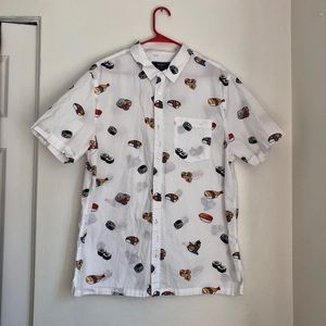 Men’s never worn graphic button down shirt